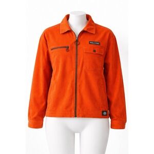 Welcome Skateboards Corduroy Jacket XL Orange Full Zip Workwear Skate Streetwear